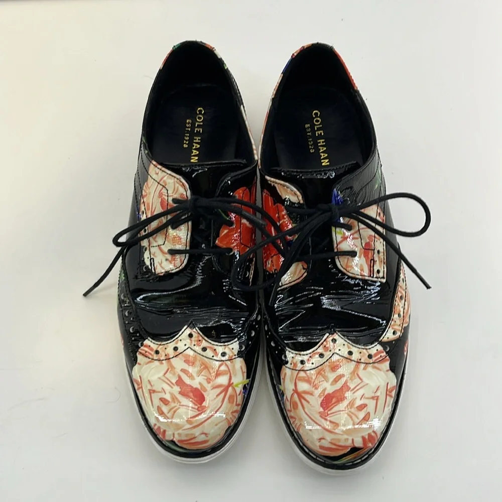 Cole Haan Original Grand w/ Tip Floral Print Lace-Up Oxford Shoes Women’s size 7 - Picture 13 of 16